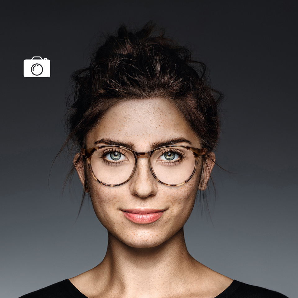 The same woman wearing clear lenses – seen through a normal camera and a UV camera lens. With a UV camera the lens looks black – indicating that it doesn’t let UV pass through the lens.  