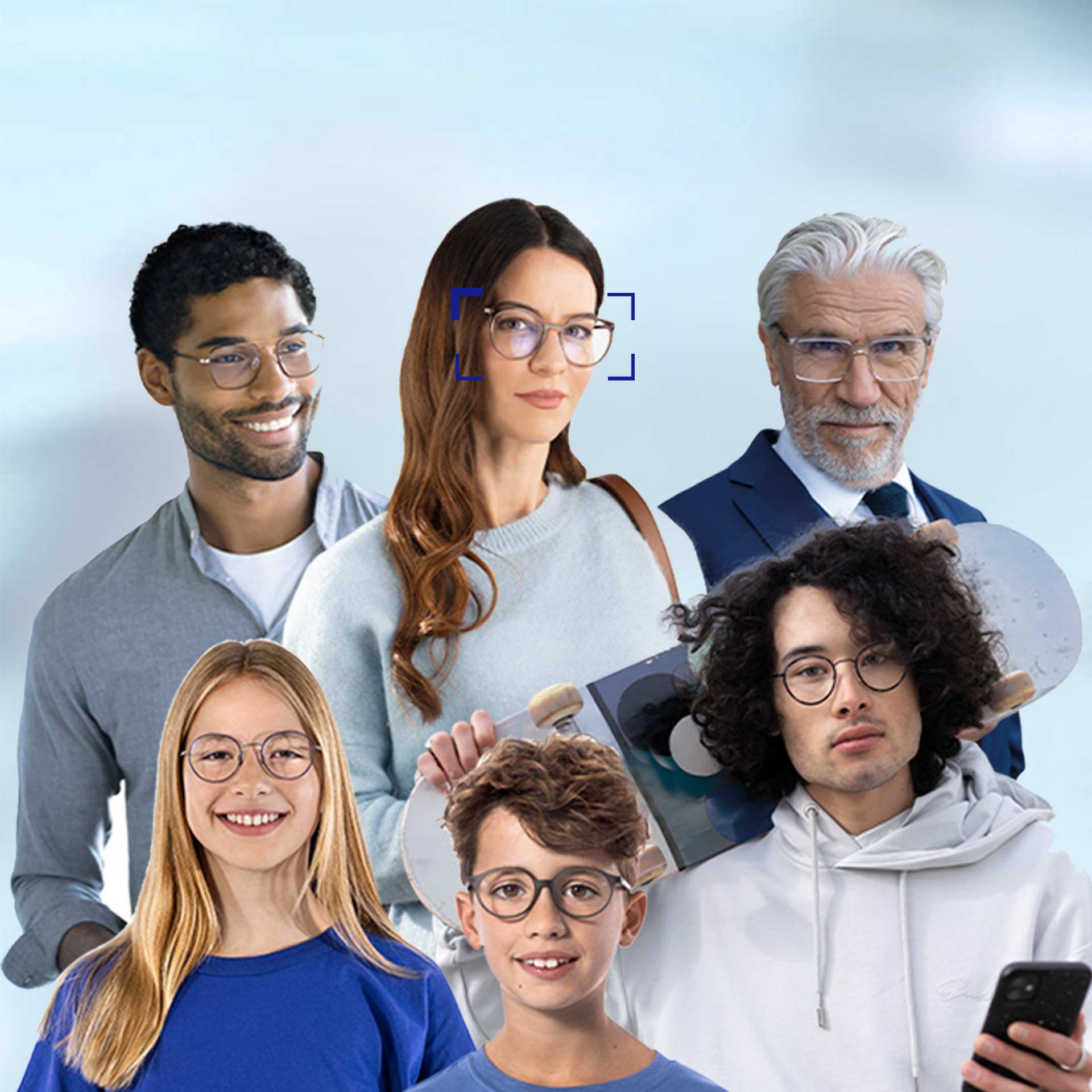 People of different age wearing SmartLife lenses