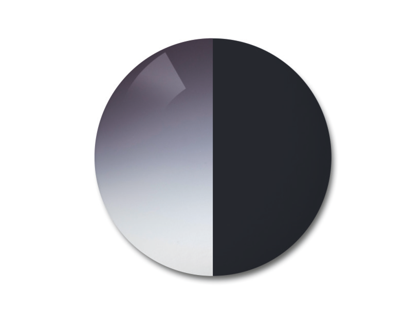 Illustration of ZEISS AdaptiveSun Photochromic Lens in colour option gradient grey 
